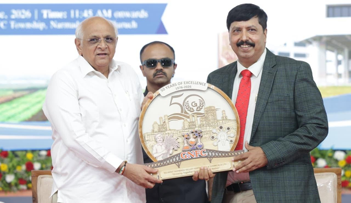 Gujarat CM celebrates golden jubilee of Gujarat Narmada Valley Fertilizers & Chemicals Ltd